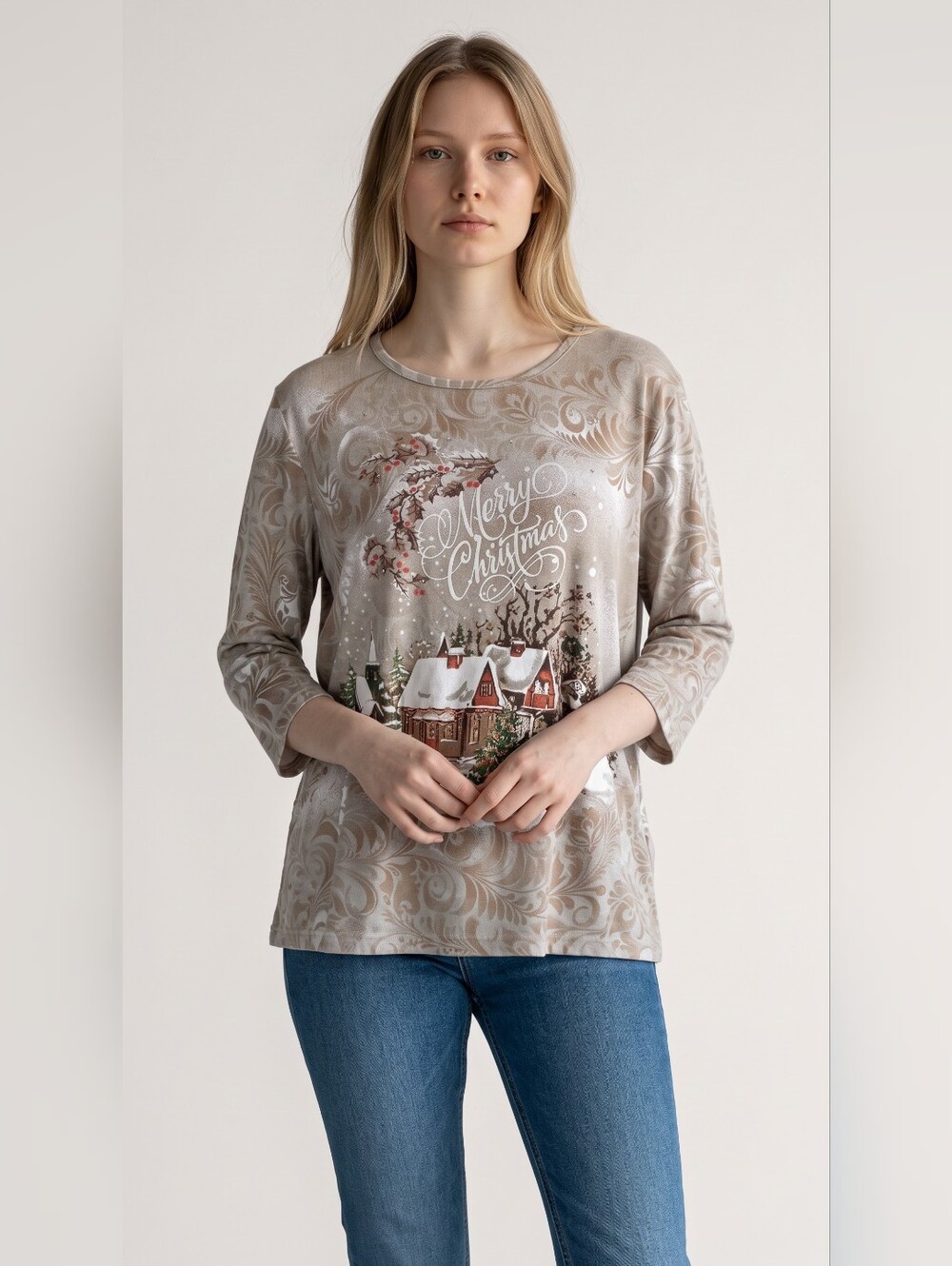 Holiday Editions "Merry Christmas" Top
